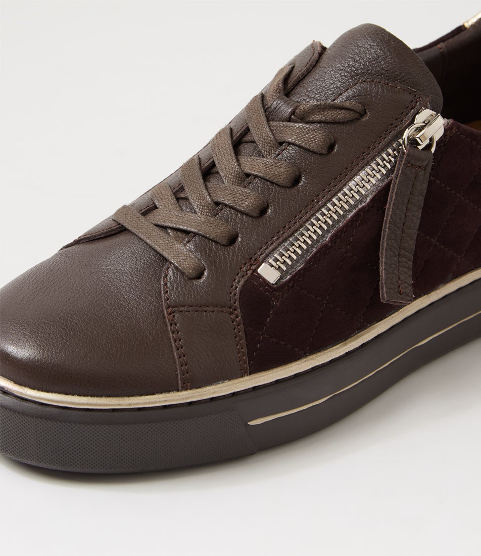 Kozie W Choc Leather Suede Sneakers