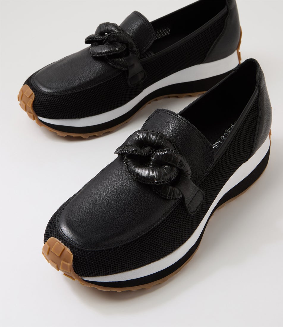 Shanie Black Fabric Sneakers