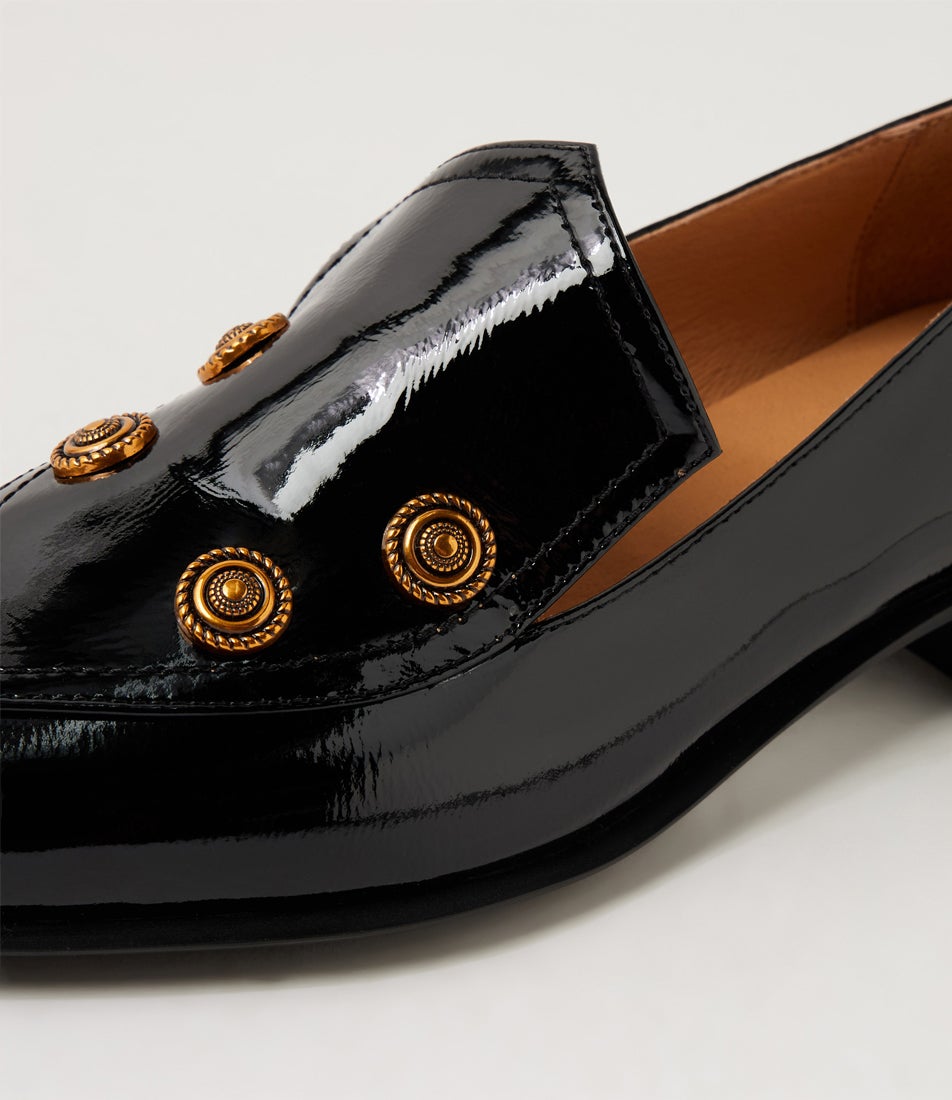 Emblas Black Patent Leather Loafers