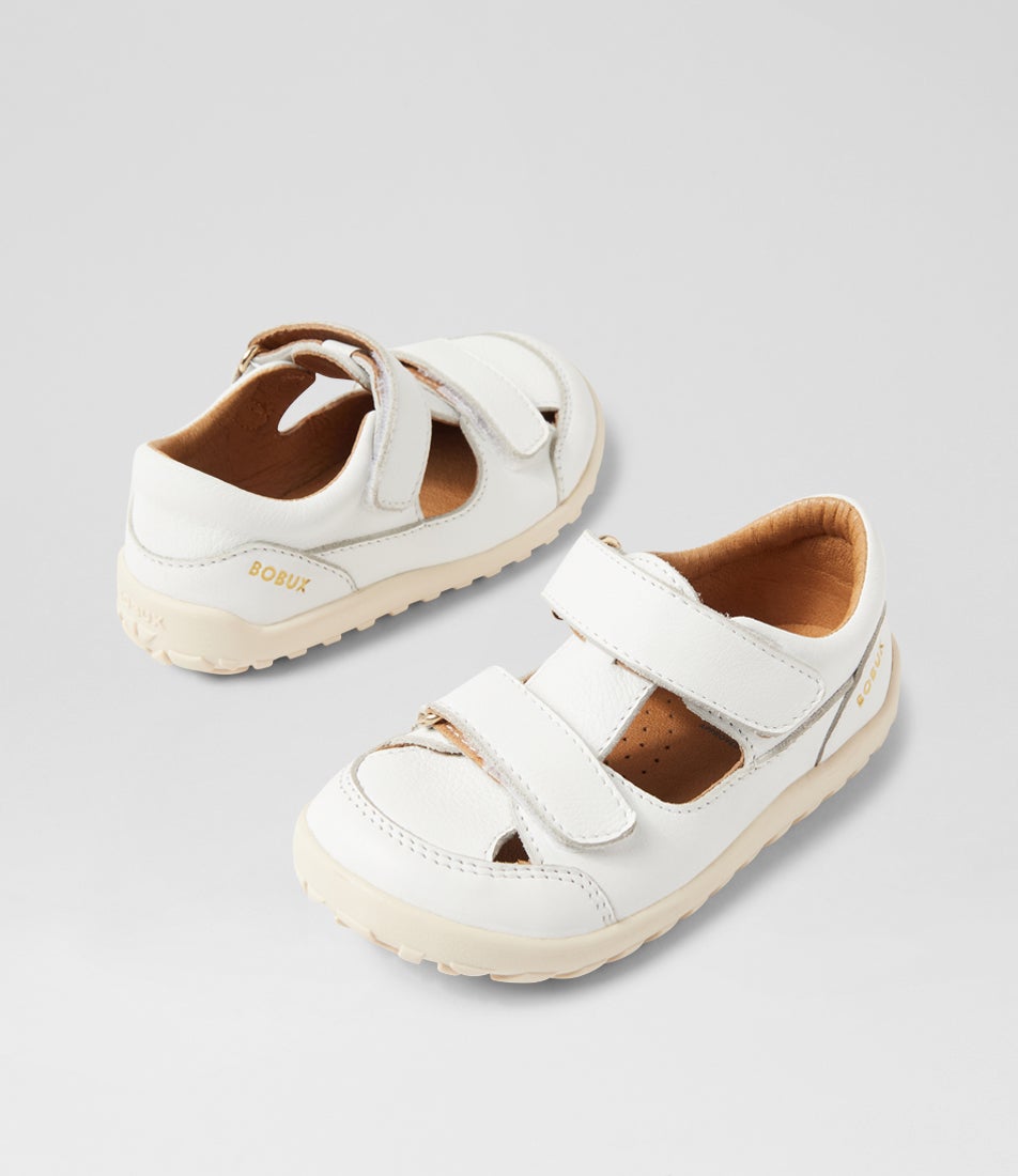 Su Troop Infant White Leather Sandals