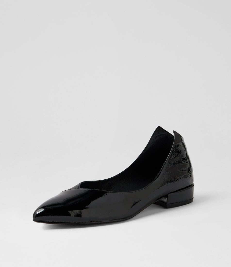 Ewa Black Patent Leather Ballet Flats