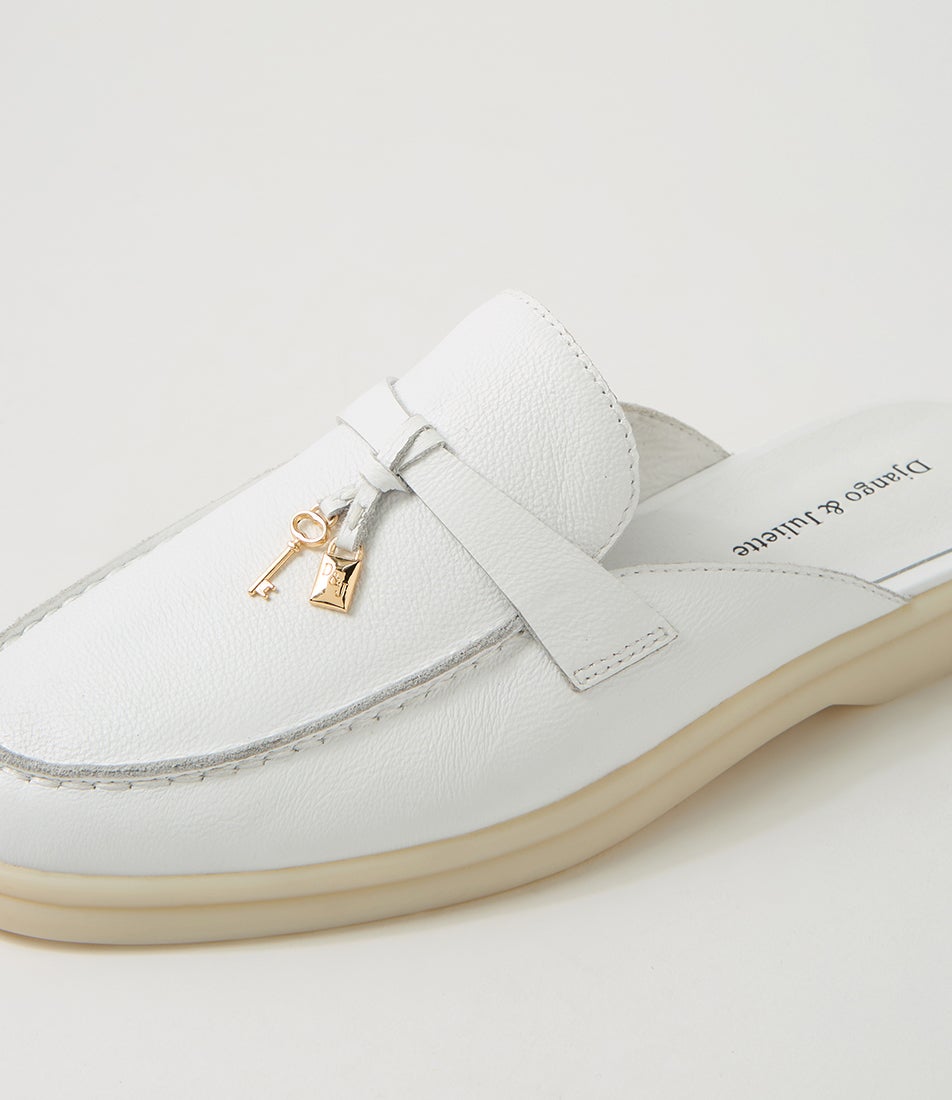 Lizzo White Leather Loafers