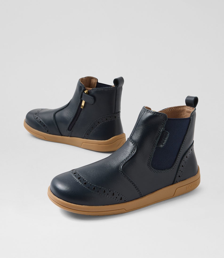 Kp Billie 2 Junior Navy Leather Ankle Boots