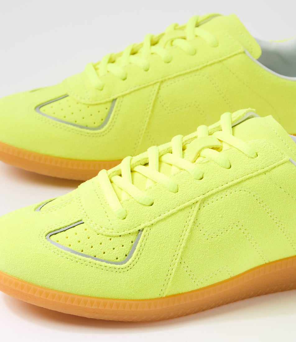Pace Neon Yellow Suede Sneakers
