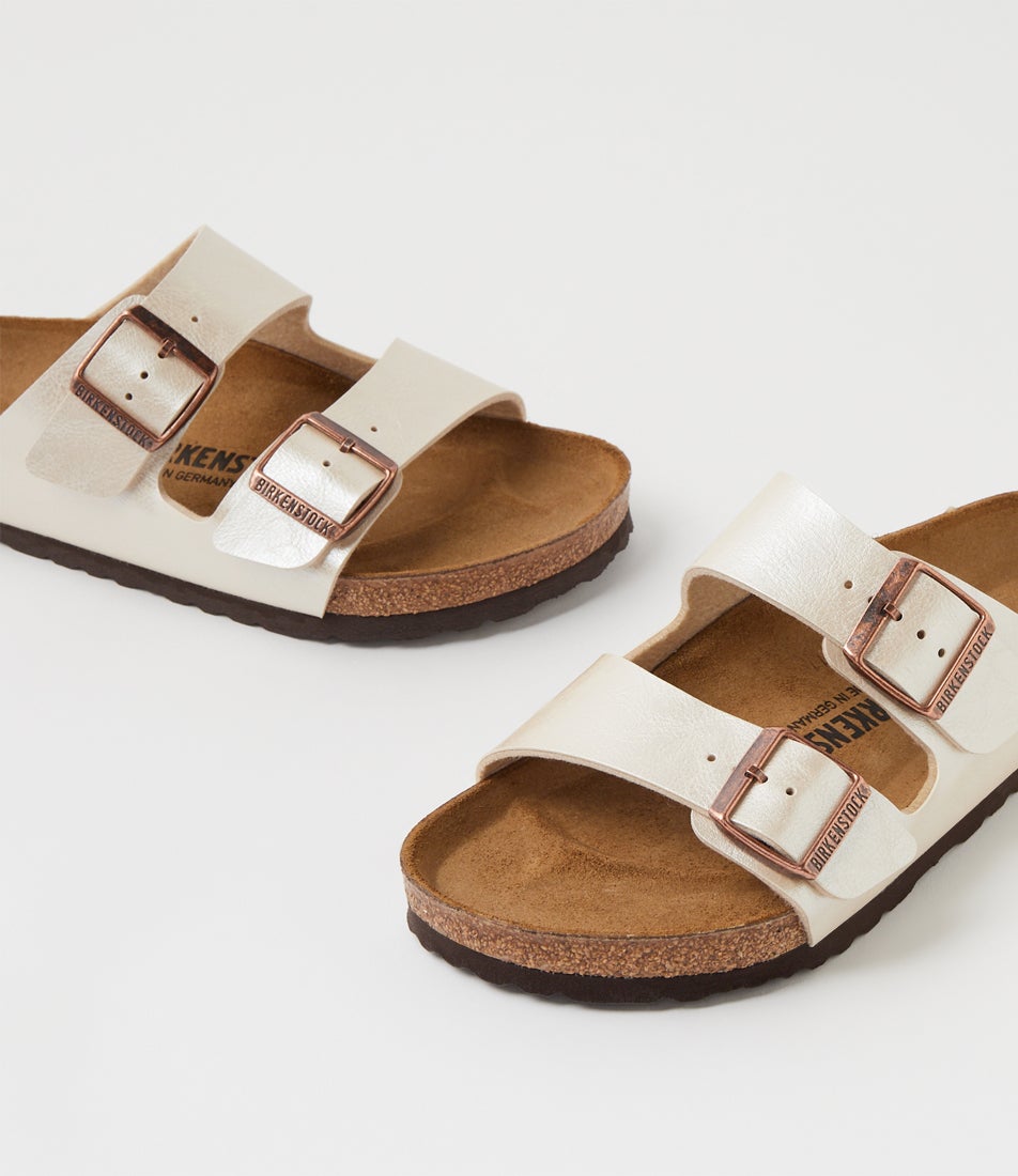 Arizona Graceful Pearl White Birkoflor Slides