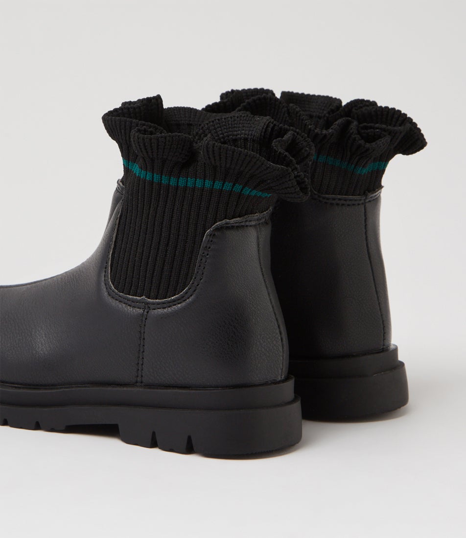 Flora Toddler Black Chelsea Boots