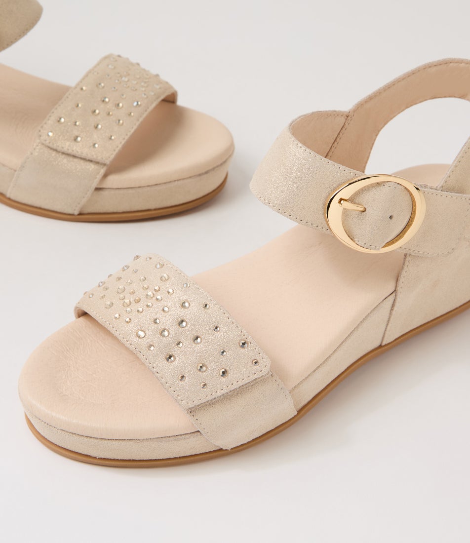 Farrin Nude Leather Sandals
