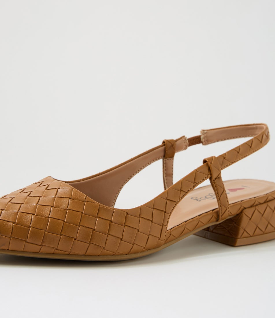 Torranzi Tan Emboss Flat Shoes