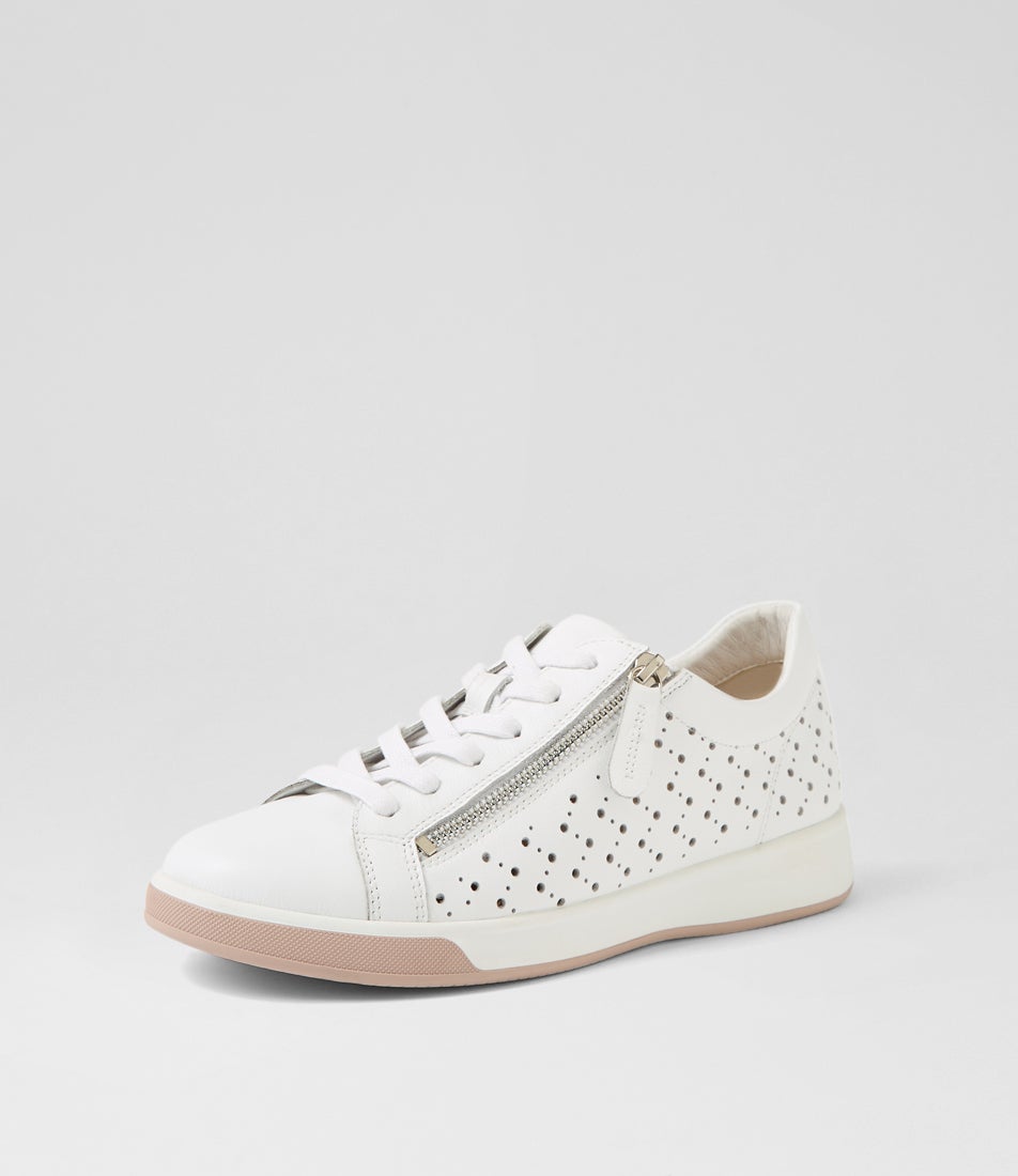 Aurie Xf White Leather Sneakers