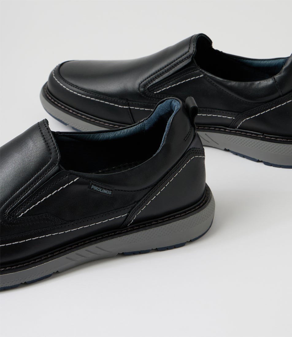 Bilbao 54 Black Leather Flat Shoes