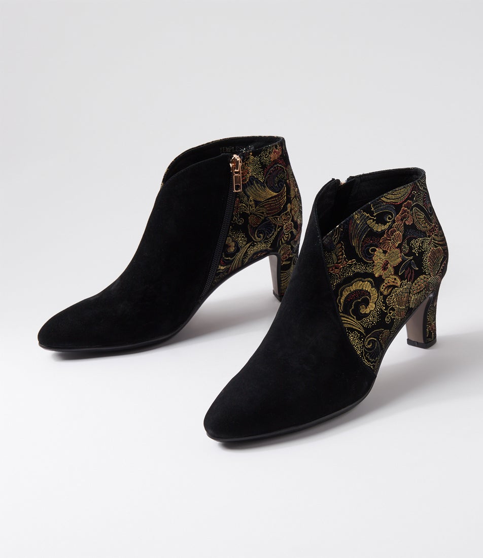 Templess Black Regal Suede Ankle Boots