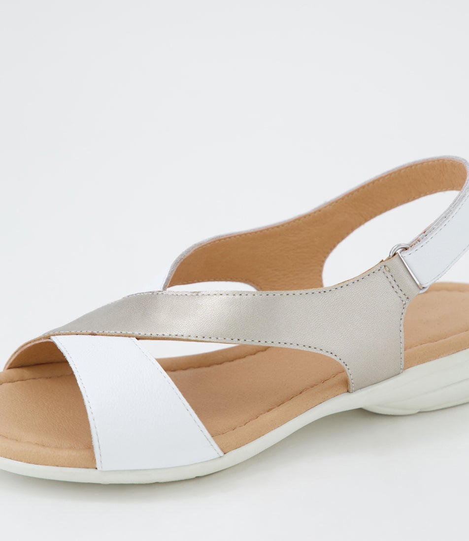 Bensin White Prosecco Leather Sandals Bensin White Prosecco Leather Sandals