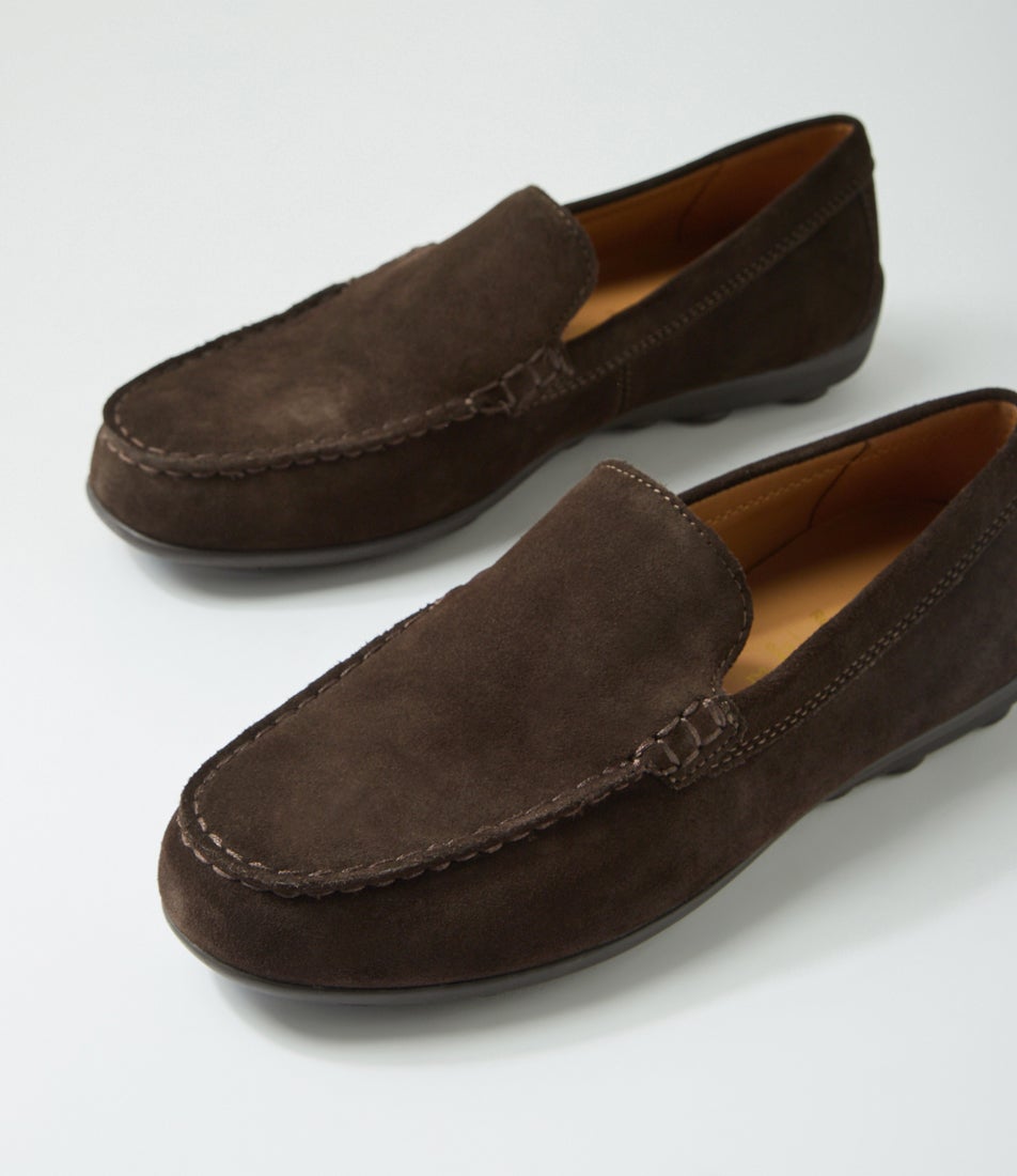 U Spherica Ec16 A Dark Brown Suede Flat Shoes