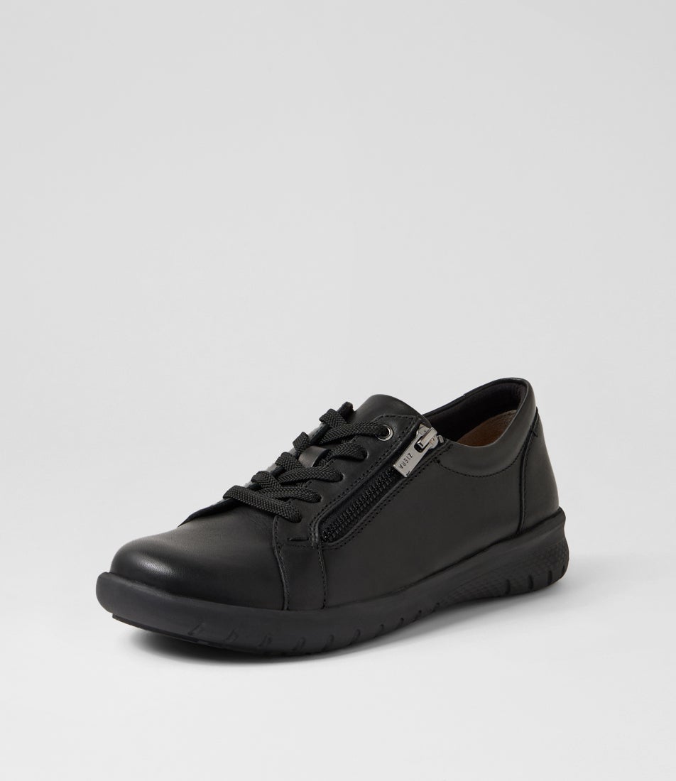 Solar W Black Leather Sneakers