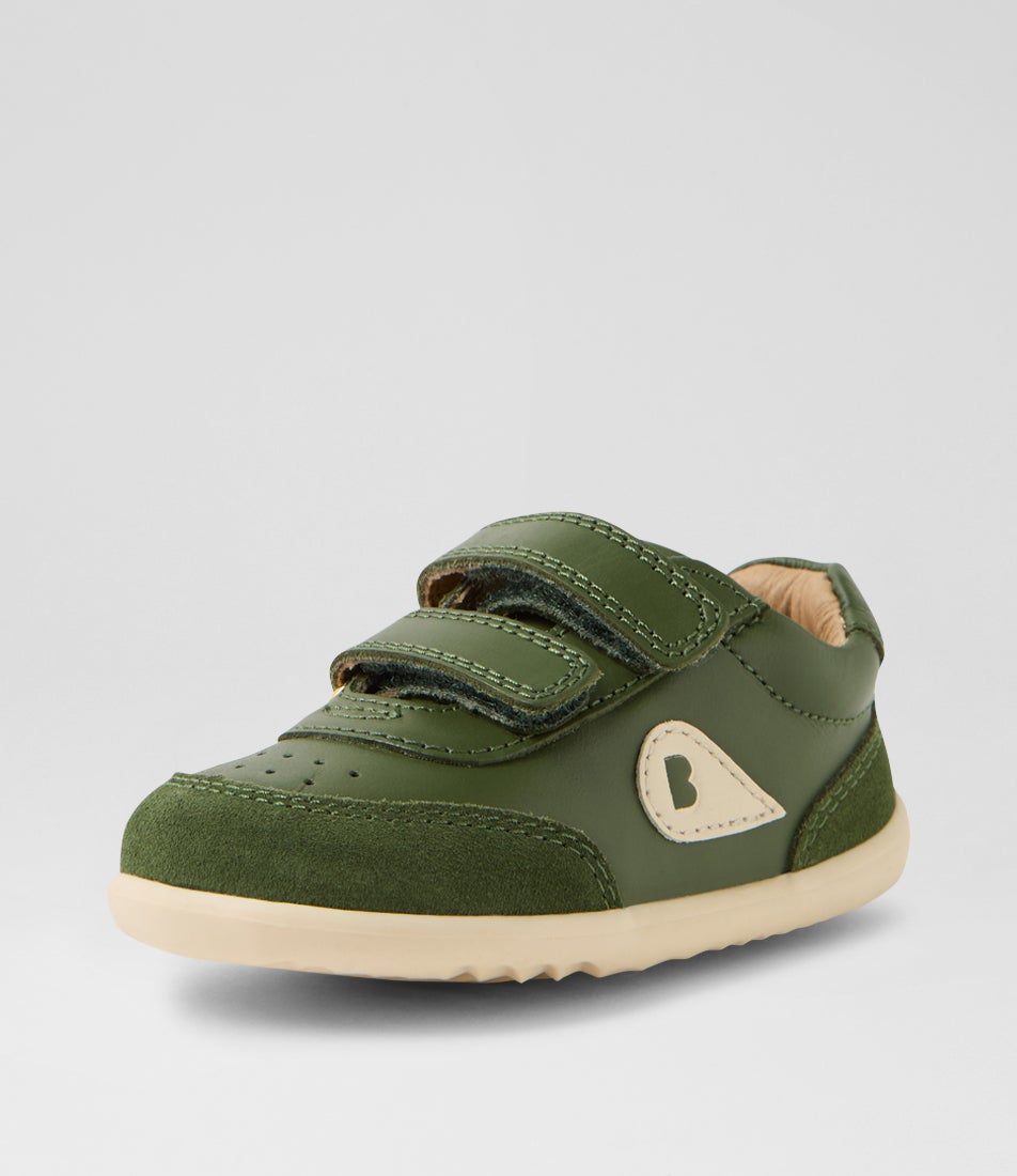 Su Champ Infant Bronze Green Leather Sneakers
