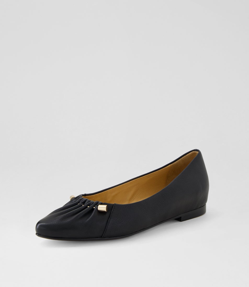 Sabbrina Black Leather Ballet Flats Sabbrina Black Leather Ballet Flats