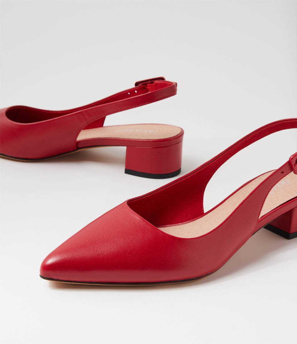 Claytin Red Leather Heels