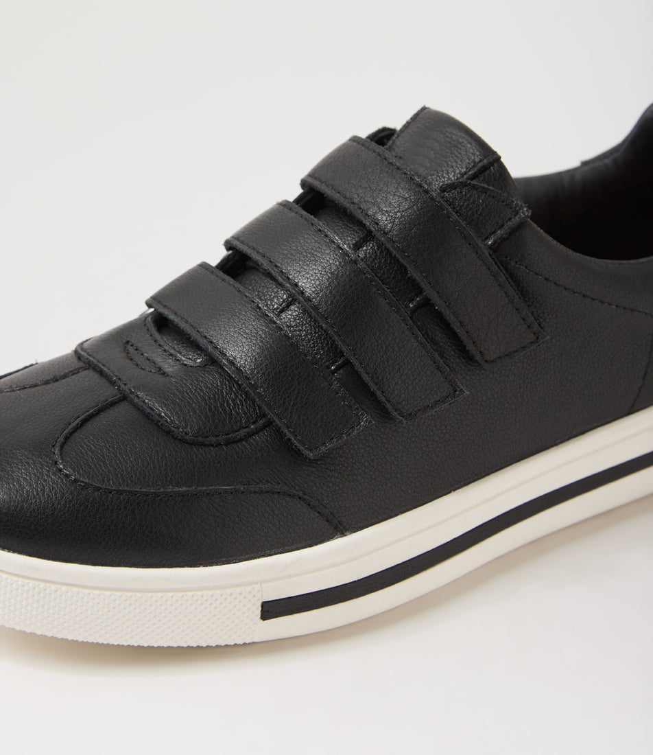 Ems Black White Leather Sneakers