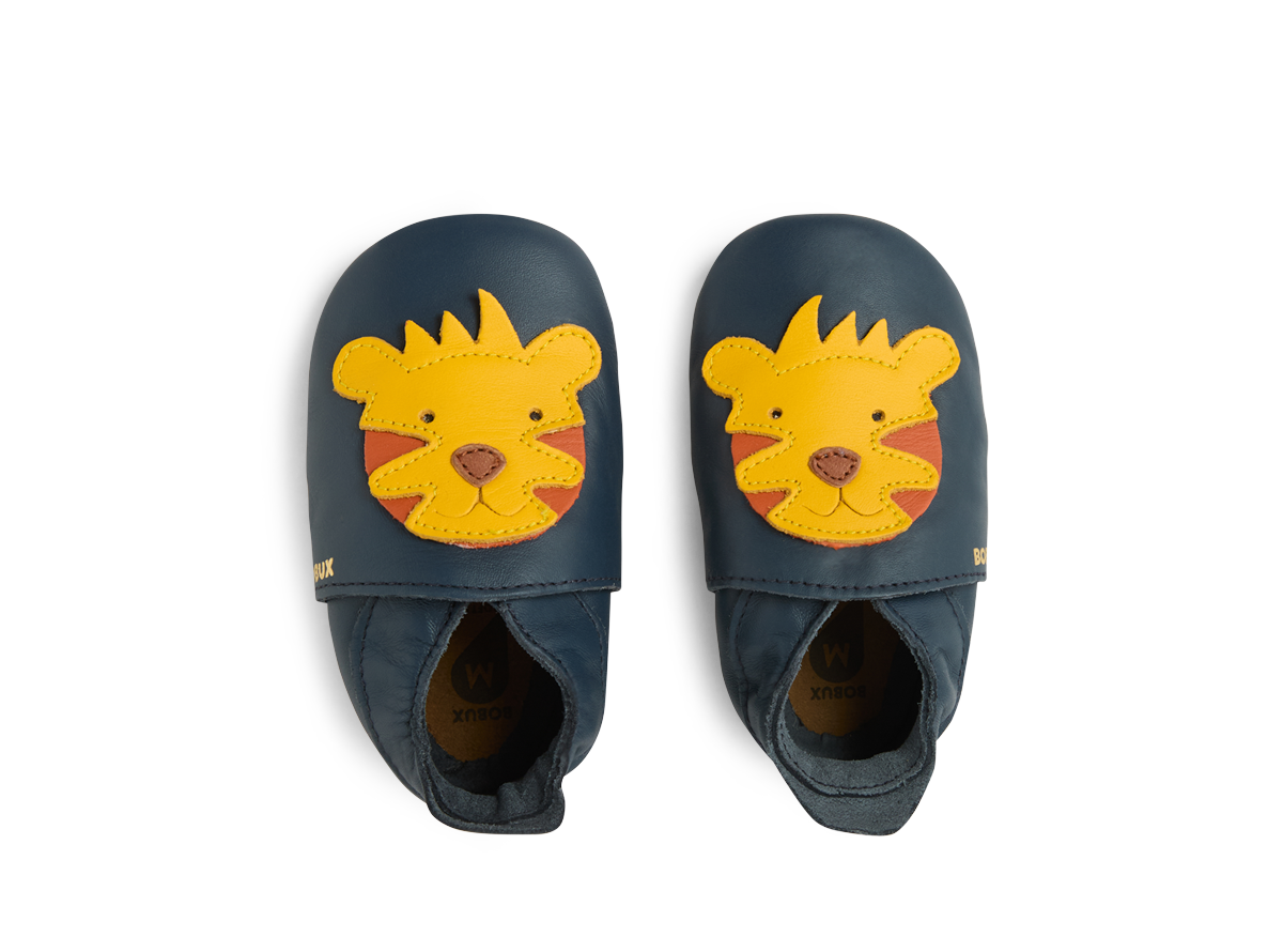 Ss Tiger Infant Navy Leather Flat Shoes