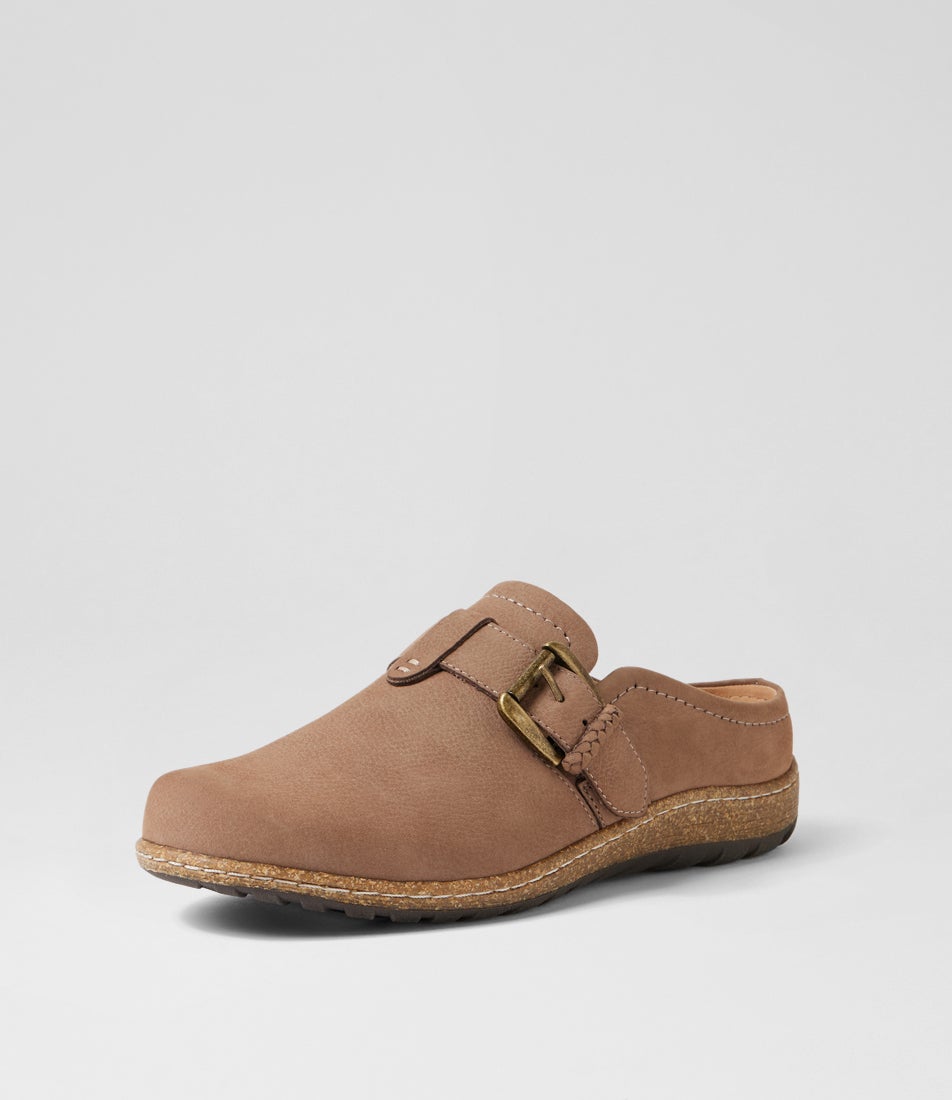 Atwood Taupe Nubuck Flat Shoes