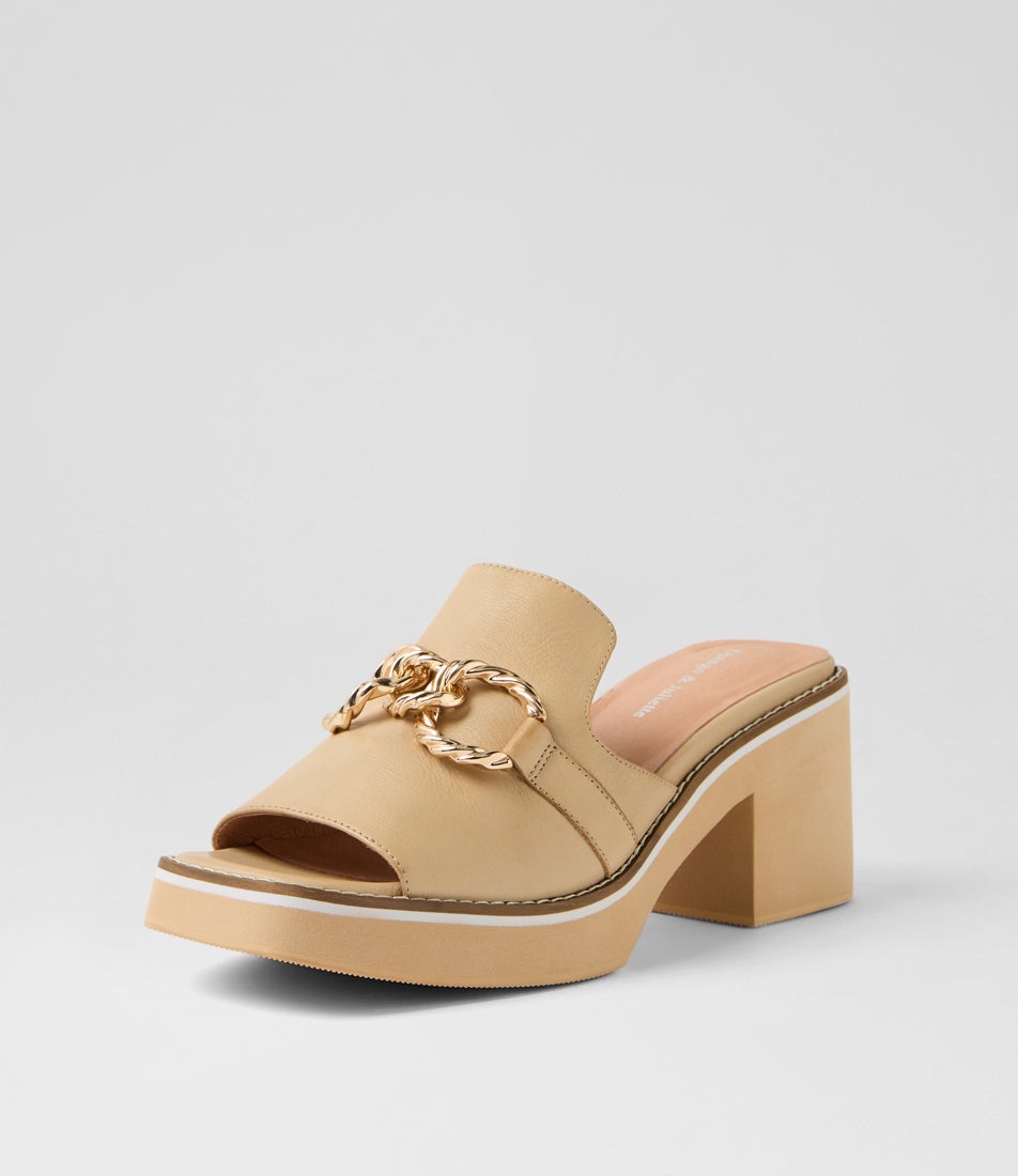 Jamms Camel Leather Mules