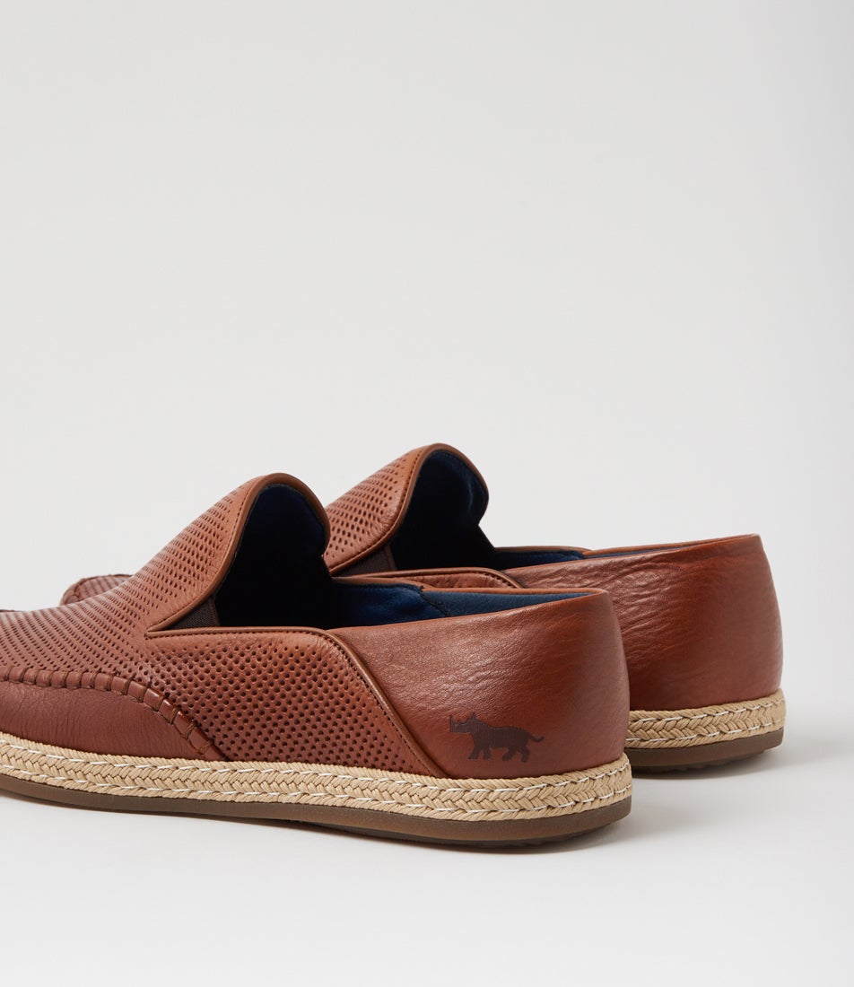 Catch Tan Leather Loafers