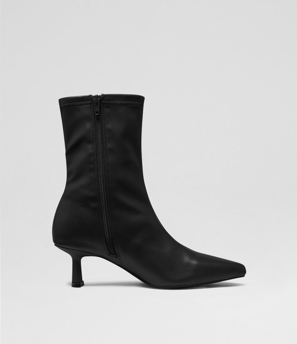Keely Black Stretch Ankle Boots