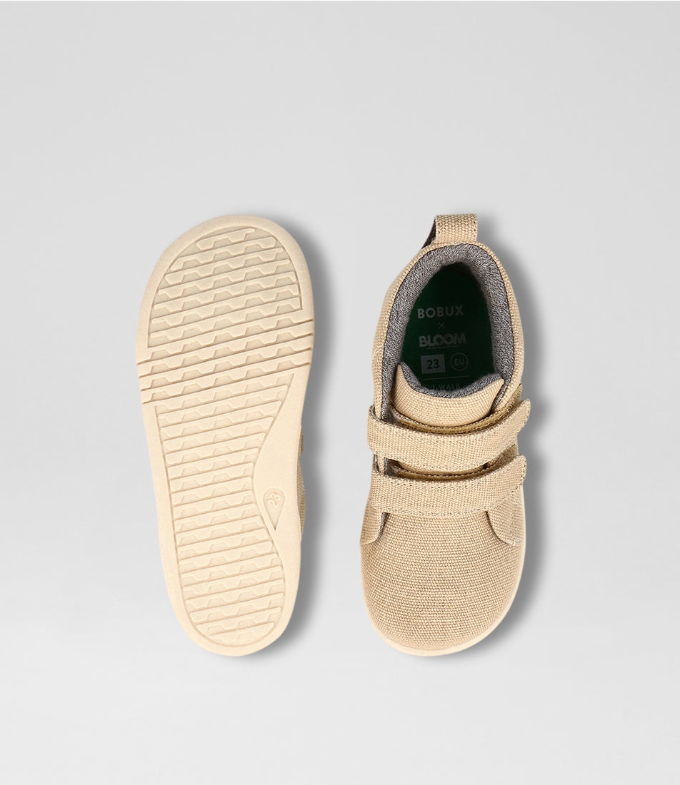 Iw Grass Court High Toddler Oat Milk Canvas Ankle Boots