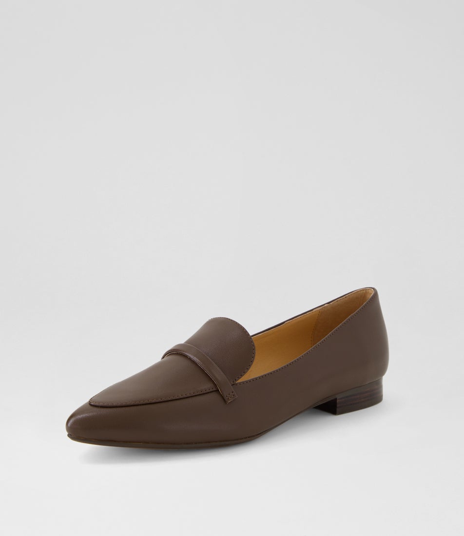 Daele Choc Dark Brown Leather Flat Shoes
