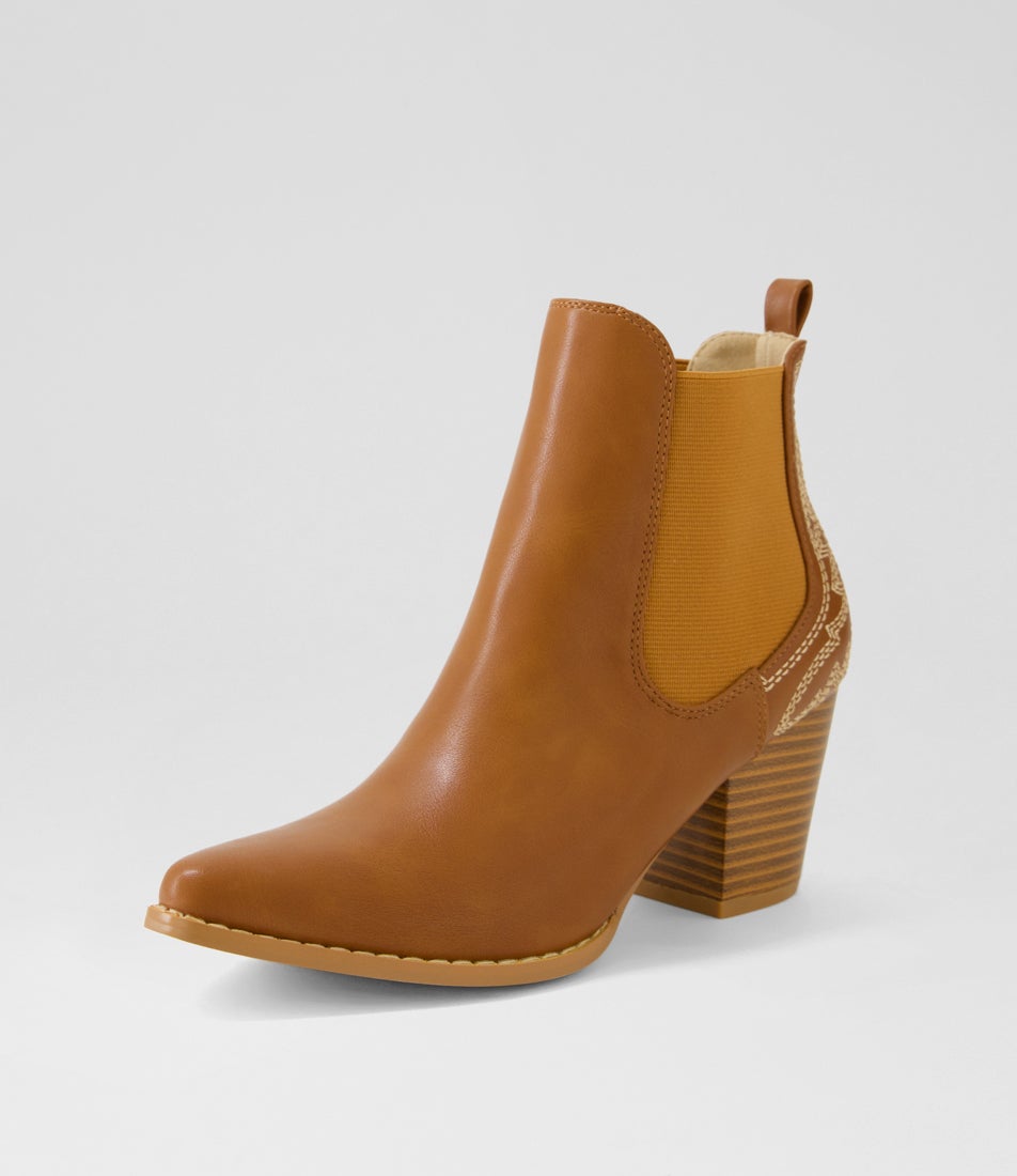 Cahoots Tan Ankle Boots