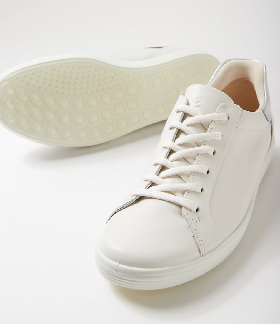 470843 Soft 7 W White Pure Silver Leather Sneakers