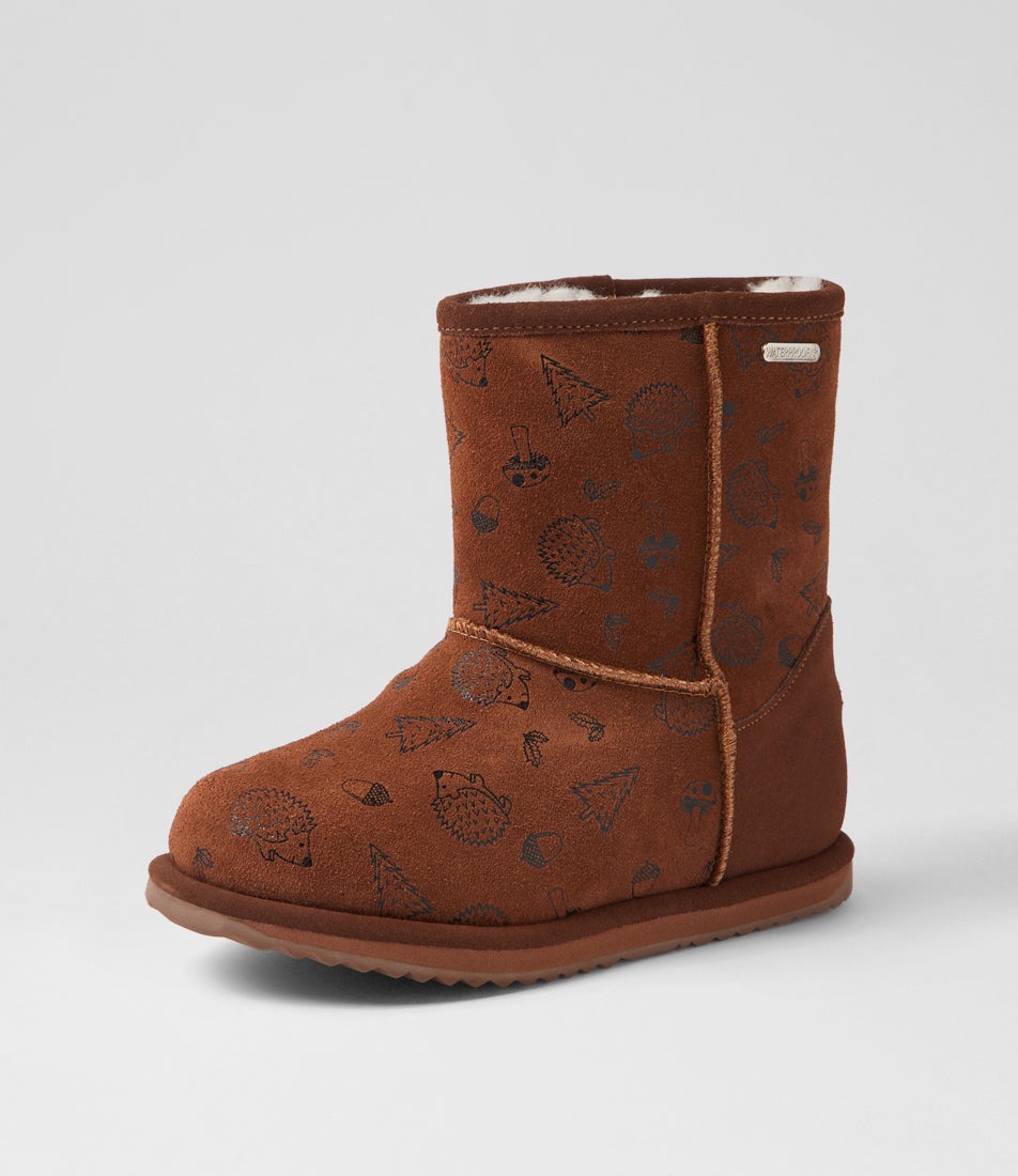 Woodland Brumby Junior Oak Suede Calf Boots