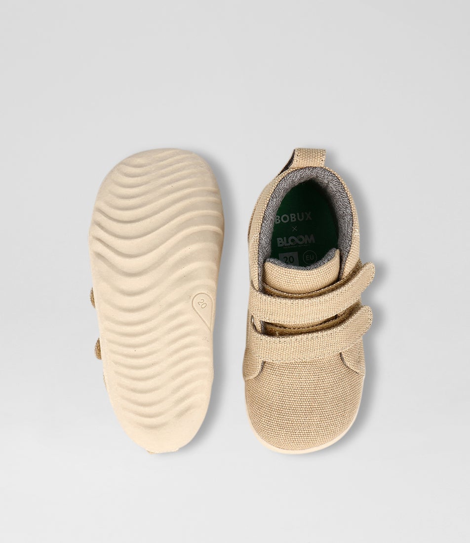 Su Grass Court High Infant Oat Milk Canvas Ankle Boots