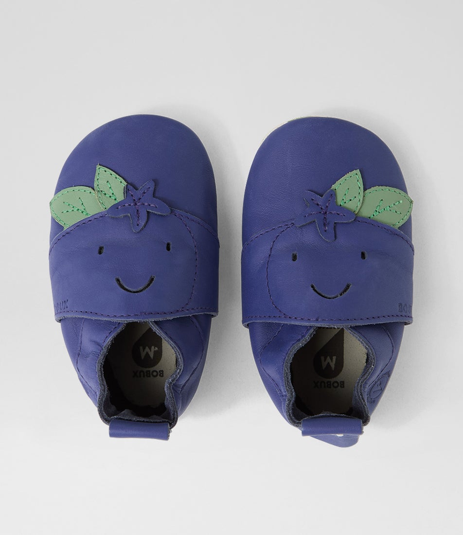 Ss Blueberry Dash Infant Twilight Blue Leather Flat Shoes