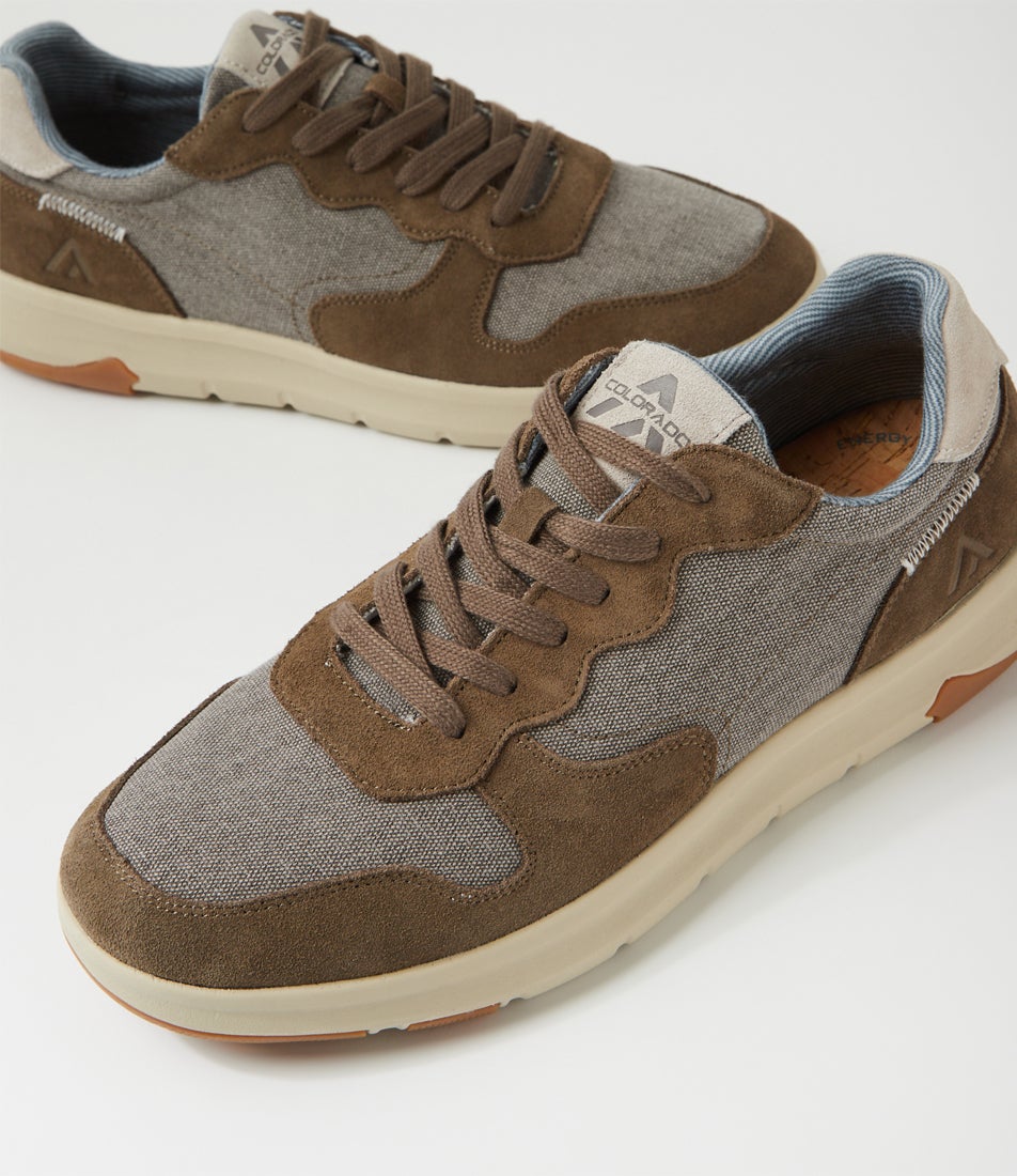 Hinz Taupe Suede Sneakers