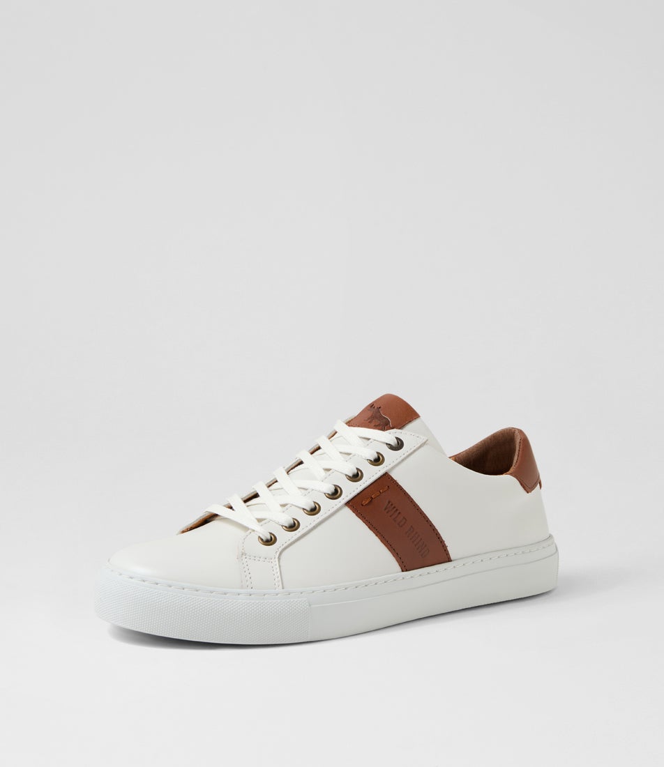Slide White Leather Sneakers