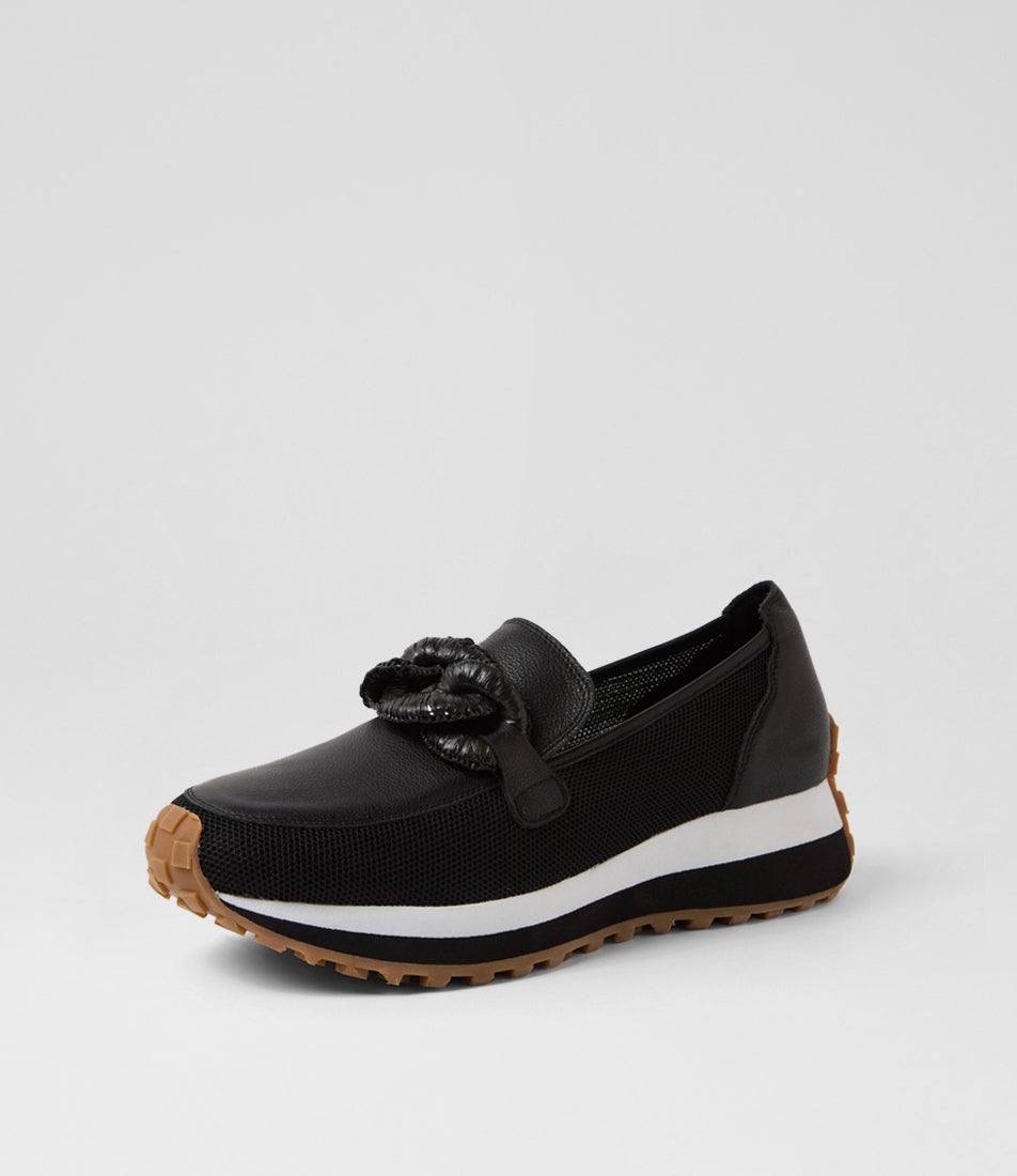Shanie Black Fabric Sneakers