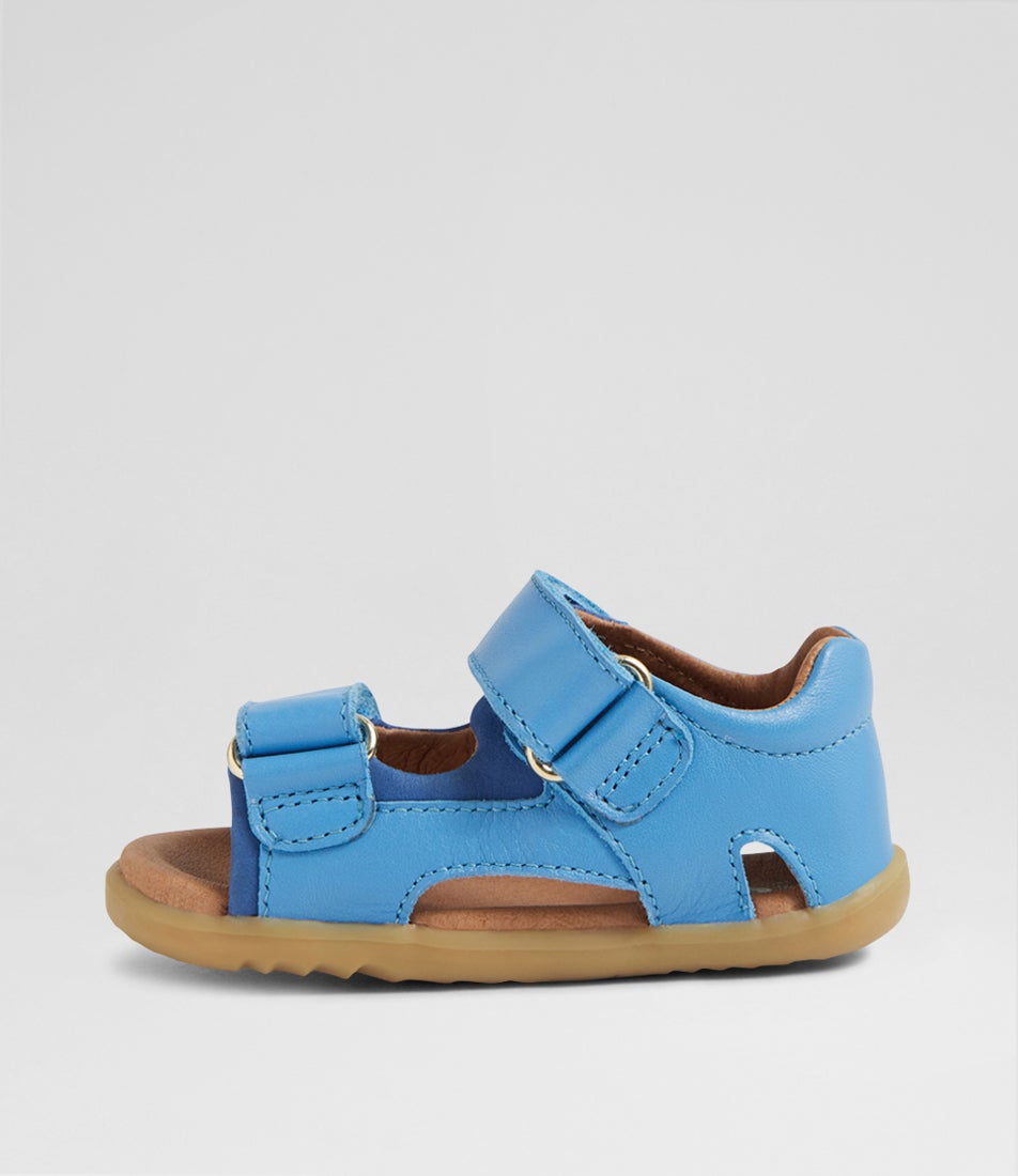 Su Strand Infant Azure Blue Leather Sandals
