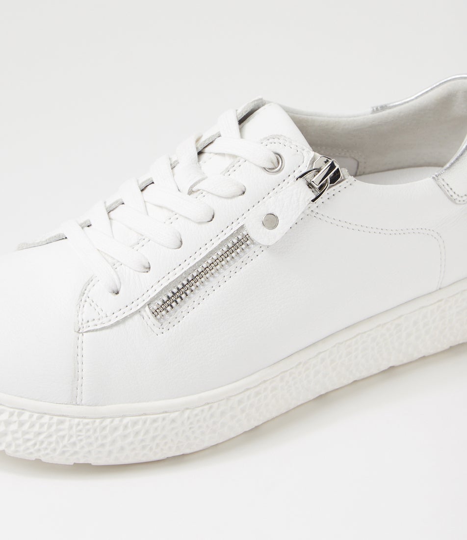 Oceanne Xw White Silver Leather Sneakers Oceanne Xw White Silver Leather Sneakers