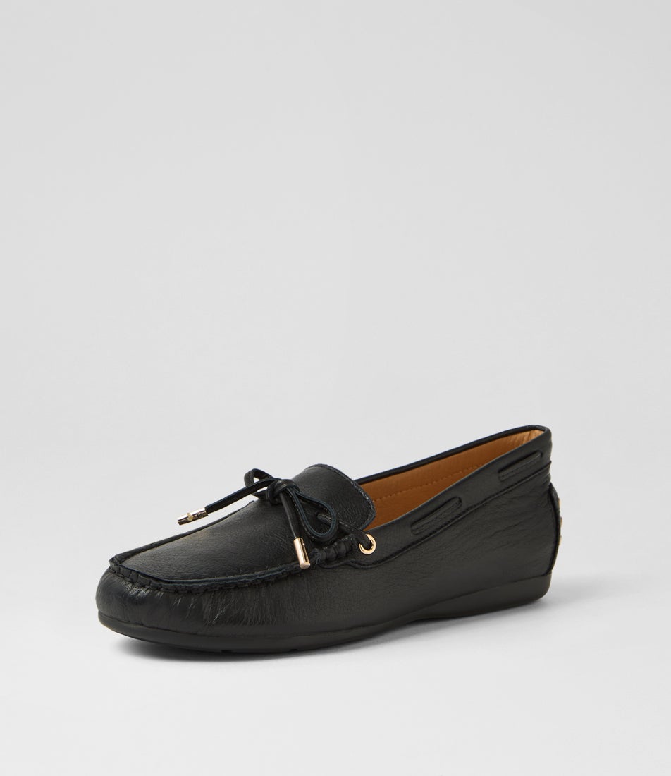 Eliney Black Leather Flat Shoes Eliney Black Leather Flat Shoes