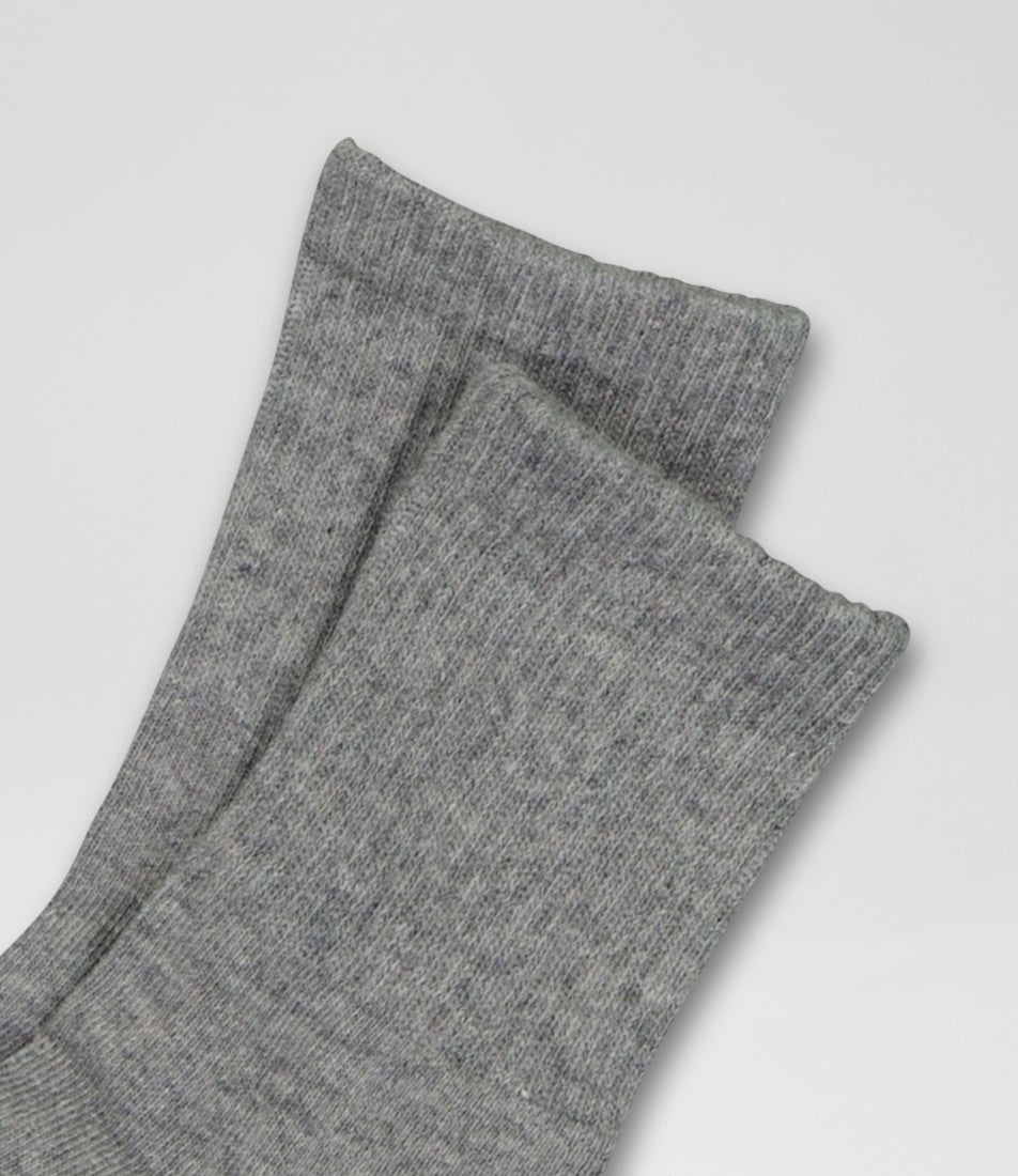 Core 3 Pack Crew Grey Cotton Socks