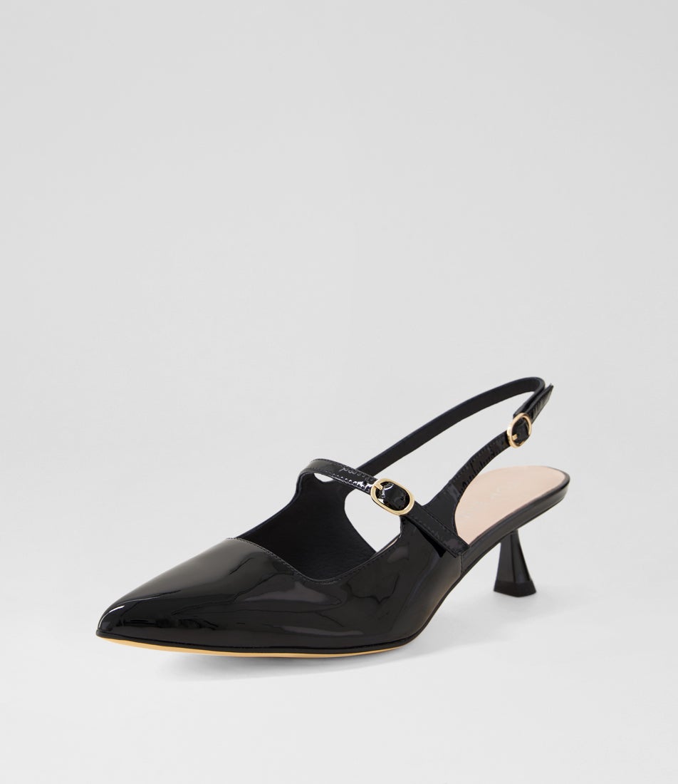 Vamalia Black Patent Leather Heels