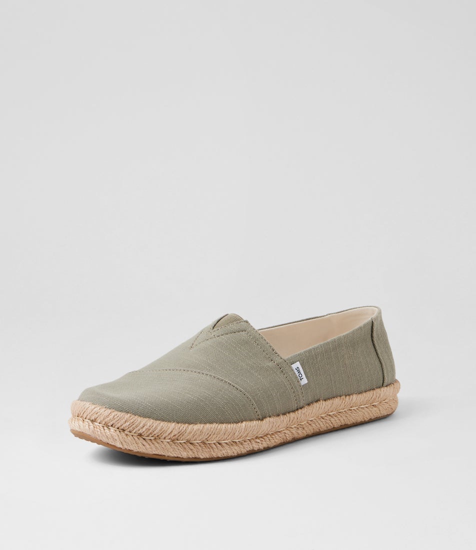Alpargata Rope Vetiver Grey Canvas Flat Shoes