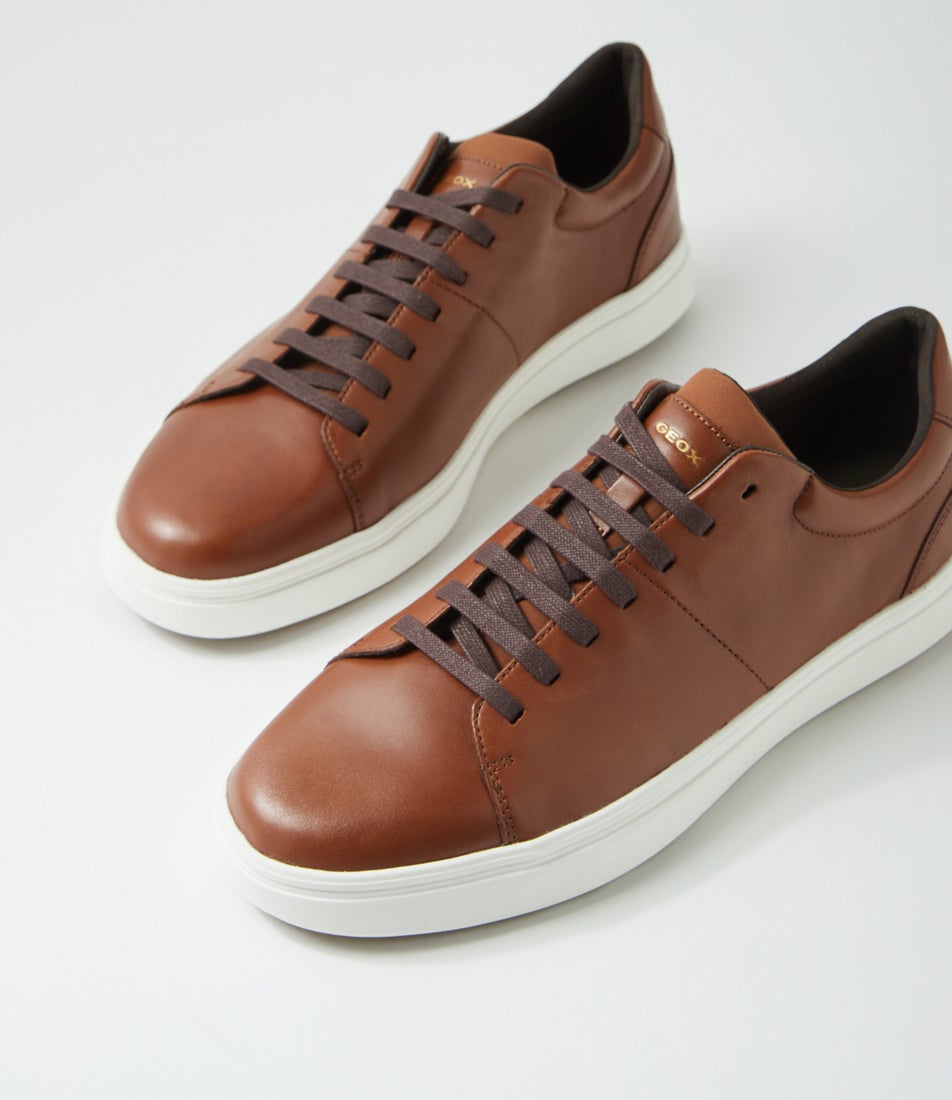 U Baltmoore C Cognac Leather Sneakers