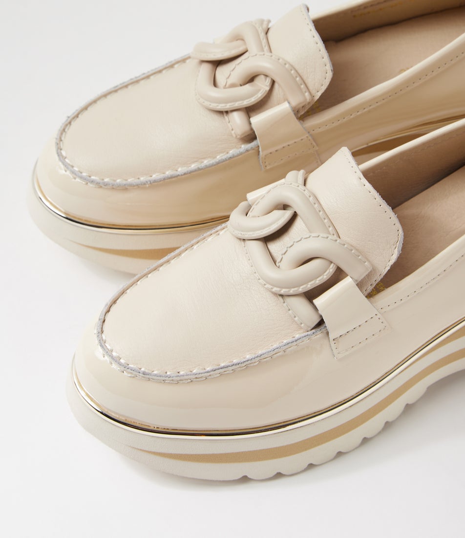 Eaila Milk Patent Leather Loafers