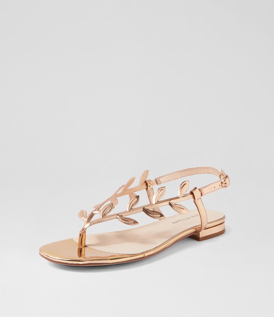 Kits Pale Rose Gold Shine Sandals