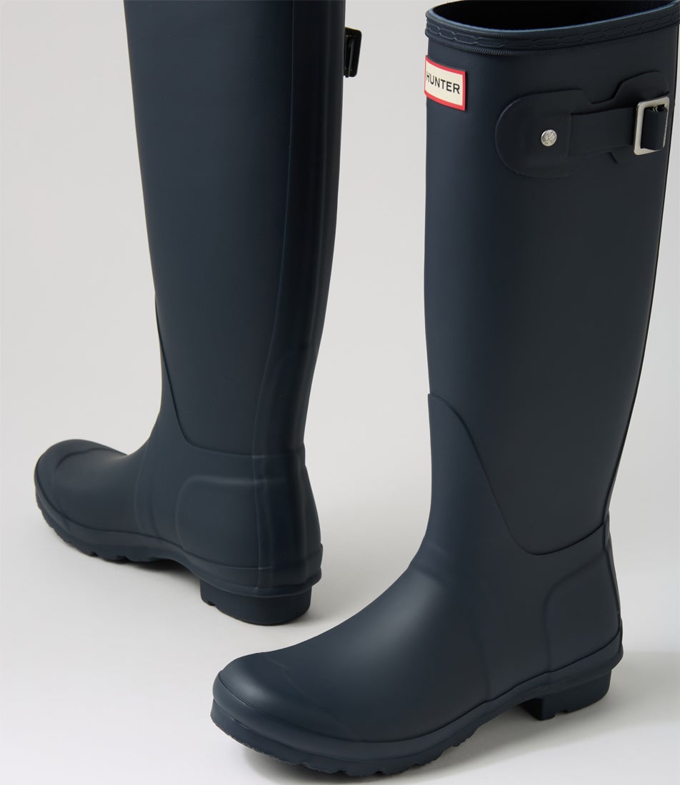 Original Tall Navy Rubber Knee High Boots Original Tall Navy Rubber Knee High Boots