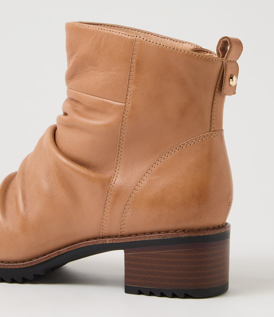Gardin Cafe Waxy Leather Ankle Boots