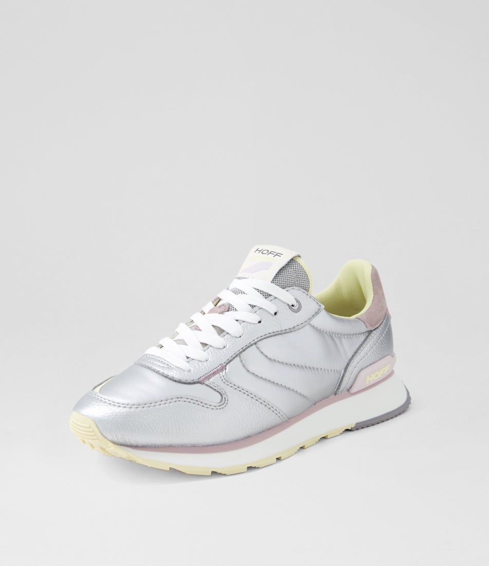 Track And Field Tiryns Silver Fabric Sneakers