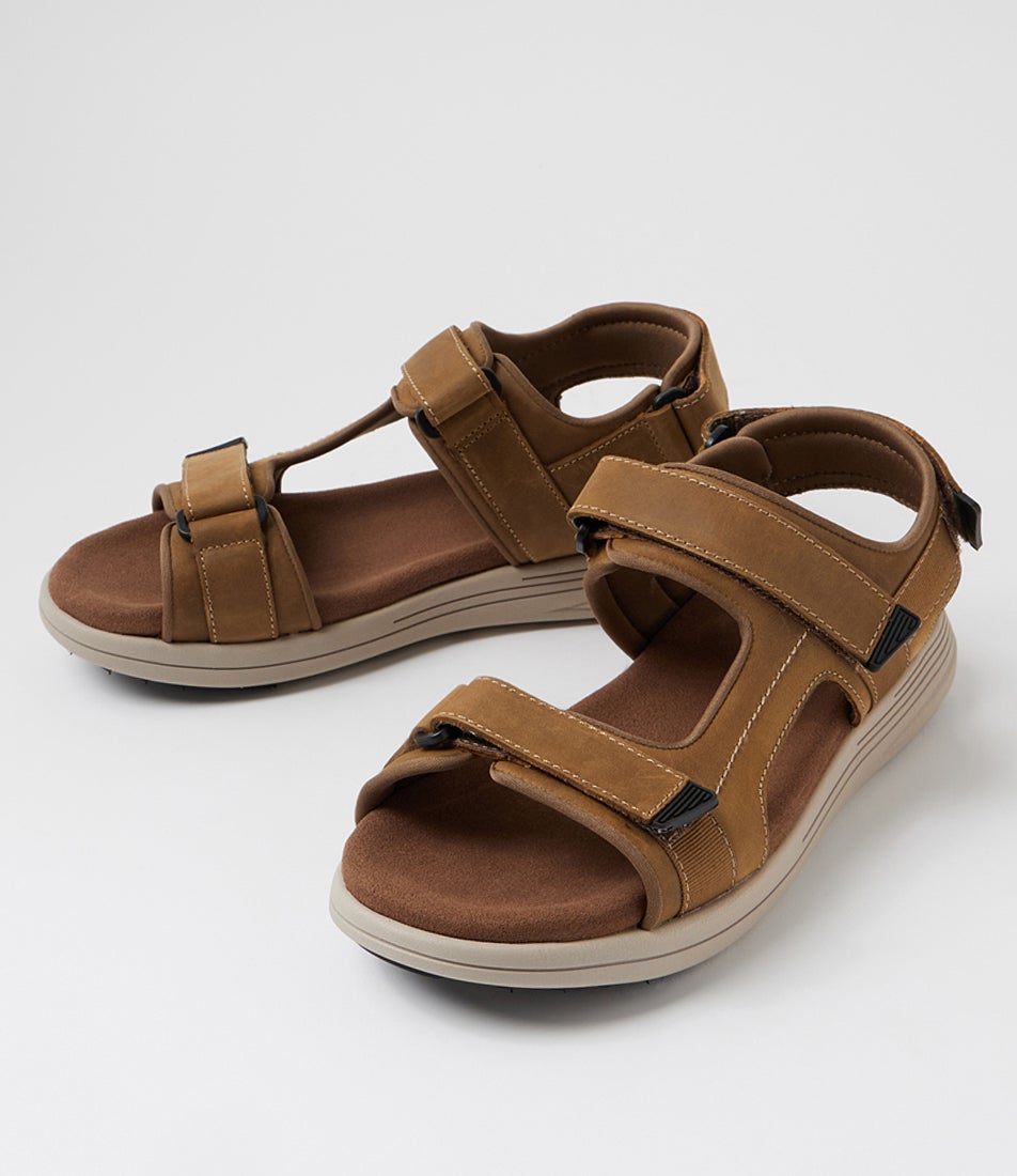 Hampton Taupe Crazyhorse Leather Sandals